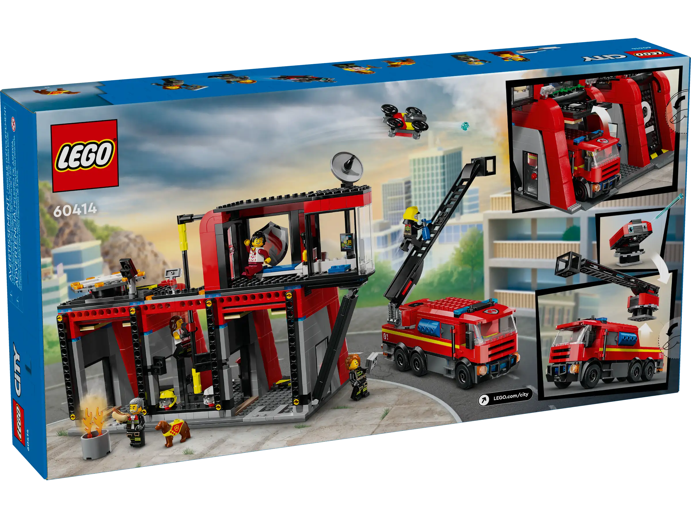 LEGO City 60414 Fire Station with Fire Truck